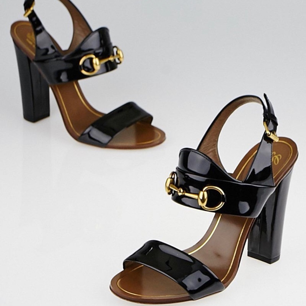 Gucci Alyssa slingback sandals size 37 1/2M